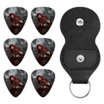 Red Hood Diaries - Kit d'accessoires de guitare avec porte-clés en cuir pour guitare électrique, basse, ukulélé