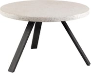 Shanelle, Udendørs spisebord, hvid sort, H76x120x120 cm, sten