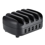 ORICO Station de Charge Intelligente USB 40W 5 connexions, Station d'accueil 5V / 2.4A avec Support pour t¨¦l¨¦Phone et Tablette pour iPhone, iPad, Samsung Galaxy et Bien Plus Encore