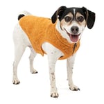 Kurgo Pullover pour Chien Core Sweater, Compatible avec Harnais pour Chien, Polaire légère, avec Fermeture éclair à Double Sens, Taille S, Orange