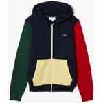 Sweat-shirt Lacoste  Sweatshirt zippé à capuche  en molleton de coton colo