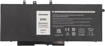 Gjknx Batterie Pour Dell Latitude 5280 5480 5590 E5480 E5490 E5580 E5590 Precision 15 3520 3530 Series Dy9nt 5yhr4 Gd1jp 0dy9nt 0gd1jp 451-Bbzg 7.6v 4 Cellules 8500mah