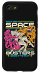 Coque pour iPhone SE (2020) / 7 / 8 Space Busters Jeu vidéo rétro années 80 Sci-Fi Vintage Comic Art