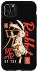 Coque pour iPhone 11 Pro Max Année du lapin Zodiaque chinois Anime Art traditionnel