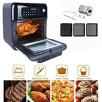 Digital Air Fryer 10L Air Oven Low Fat Healthy Cooker 1500W Oil Free Rotisserie