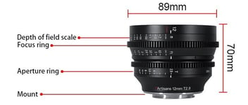 7artisans 2.9/12mm T Black F.Nikon Z Aps-c Cinema Lens (1717866782)