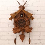 GaoF Horloge à Coucou Traditionnelle forêt Noire Chalet Horloge tête de cerf Horloge Murale décorative Horloge à Quartz décoration Murale Horloge Murale de Style Chalet avec Pendule