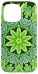 iPhone 14 Pro Max Ailanthus Leaves Pattern Design Cut Out Lime And Tea Case