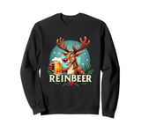 Reinbeer Reindeer Antlers Holiday Fun Beer Sweatshirt