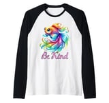 be kind rainbow fish teacher life teaching back to school Raglan Baseball Tee