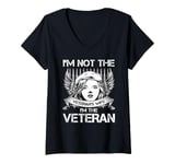 Womens I'm Not The Veteran's Wife I'm The Veteran Vintage V-Neck T-Shirt