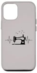 Coque pour iPhone 12/12 Pro Heartbeat Line Art Machine à coudre