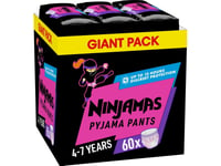 Pampers Ninjamas Pysjamasbukse Hjerte, 60 Bleier, 17-30 Kg