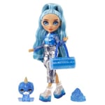 Rainbow High Poupée Mannequin avec Kit de Slime et Animal de Compagnie - Skyler (Bleu) - Poupée Pailletée 28 cm avec Kit de Slime