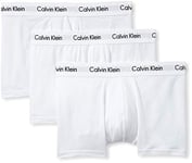 Calvin Klein Men's Low Rise Trunk 3pk 0000u2664g Low Rise Trunk, White, L