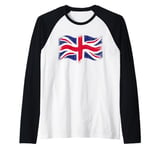 British Citizenship of Great Britain A Cool Union Jack Flag Raglan Baseball Tee