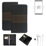 Phone Case + earphones for Samsung Galaxy S22 Ultra Wallet Cover Bookstyle prote