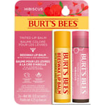 Burts Bees Beeswax Lip Balm & Hibiscus Tinted Lip Balm Gift Set