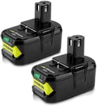 VANON 2Pack 5.5Ah 18V Replacement for Ryobi One Battery, Li-ion Battey for Ryobi ONE+ RB18L50 RB18L40 RB18L25 RB18L15 RB18L13 P103 P104 P105 P107 P108 BPL-1815 BPL-1820G BPL18151 BPL1820…