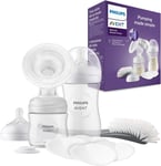 Avent Manual Breast Pump Gift Set - Single Breast Pump, 260Ml and 125Ml Baby Bot