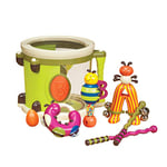 B.- Parum PUM – Batterie pour Enfant avec 7 Instruments musicaux-18 Mois et Plus (7 Articles), BX1007Z, Multicolore