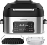 CHEFREE Health Grill and Air Fryer, 6L Large Capacity, 6-in-1 Smart XL Multicoo