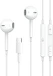 Écouteurs USB C pour Samsung S24 A54 A15, Écouteurs Intra Auriculaires Ecouteur USB Type C Oreillettes Filaires Anti-Bruit Casque avec Micro et contrôle du Volume pour iPhone 15/16/Google Pixel 7 8