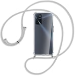 Collier pour Oppo A16 (CPH2269, 6.52'') argent (A) Etui Coque avec cordon