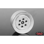 [FR] Rc4Wd Vintage Yota 6 Lug Stamped Steel 1.55 Beadlock Wheels (White) - RC4ZW