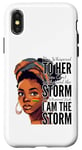 iPhone X/XS I Am The Storm - Black History Month - Messy Bun Girl Case