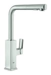 GROHE Robinet évier de cuisine Tallinn, douchette extractible, bec en L, inverseur 2 jets, mousseur économique d'eau, installation rapide, Finition supersteel, 30420DC0 (Import Allemagne)