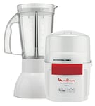 Moulinex AR680120 Hachoir et mixeur La Moulinette, 800 W +, double lame, acier inoxydable, 200 g et 750 ml, 1-2-3 fruits blancs/rouges