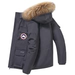 Doudoune Homme Casual À Capuche Veste Blouson Homme Hiver Luxe Marque Encapuchonné Parka