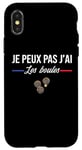 Coque pour iPhone X/XS Je Peux pas j'ai les boules Boccia Boule Pétanque Drôle