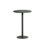 Week-End Round Bistro Table, Glass Green