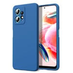 Byvuwiay Coque pour Xiaomi Redmi Note 12 4G, Ultra Mince Premium Housse Souple en Silicone Liquide, Coque de Protection pour Xiaomi Redmi Note 12 4G - Bleu