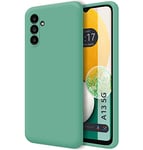 Tumundosmartphone Coque Silicone Liquide Ultra Douce pour Samsung Galaxy A13 5G Couleur Vert