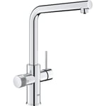 Robinet filtrant de cuisine - Chromé - Filtration de l'eau - Bec haut en L - Rotation 150° - GROHE Blue Pure Minta - 30600000