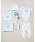 Rock A Bye Baby Boys 10-Piece Lion Print Gift Set - Blue - Size 0-3M