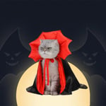 Pet Halloween kostym Söt Cosplay Cape Vampire Cat Dog Cape black+red One size