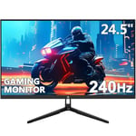 Z-Edge Ecran Pc 24,5'', 240 Hz, 1ms, FreeSync, FHD(1920x1080), Moniteur Gaming Lunette Ultra Fine, 5000:1, Inclinaison Réglable, 2*HDMI2.0 & DP1.4, VA, RGB Lumière, VESA 100 * 100mm (Câble DP Inclus)