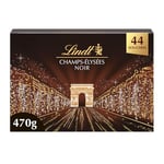 Lindt - Boîte CHAMPS-ÉLYSÉES Noir - Assortiment de Chocolats Noirs - Pralinés, Croustillants et Onctueux - Idéal pour Noël, 470g