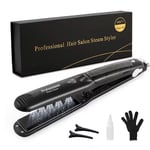 Professional Steam Hair Straightener Ceramic Vapor Argan Oail Hair Flat Iron UK