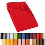 CelinaTex Relax Drap-Housse lit sommier tapissier Lits à Eau Coton 180x200-200x220 cm Rouge