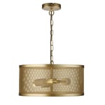 Searchlight 12483-3GO Fishnet 3 Light, pendant, matt gold