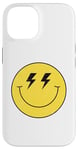 Coque pour iPhone 14 Yeux lumineux jaunes des années 70 souriant souriant