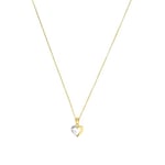 Amor , Collier à chaîne Or jaune Oxyde de Zirconium femme, Bicolor, 45-2014327