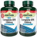 2 x NATURES AID COMPLETE EFA 1200mg OMEGA 3, 6 & 9 135 TABLETS VITAMINS 01/25