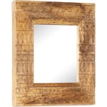 Miroir,Miroir Décoratif sculpté à la main 50x50x2,5 cm bois de manguier solide CVW84705