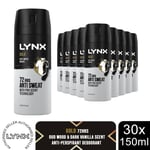 Lynx 72H Anti-Perspirant Deodorant Gold, Black or Jungle Fresh 150ml, 30 Pack